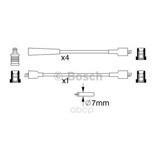 Комплект высоковольтных проводов Bosch 0986356855 в Колеса даром