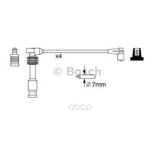 Комплект высоковольтных проводов Bosch 0986357237 в Колеса даром