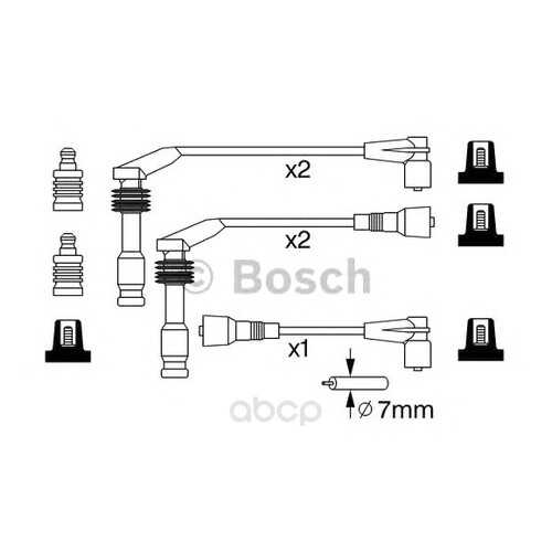 Комплект высоковольтных проводов Bosch 0986357242 в Колеса даром