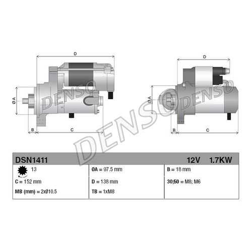 Стартер DENSO DSN1411 в Колеса даром