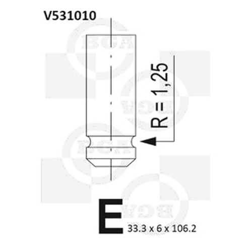 Впускной клапан BGA V531010 в Колеса даром