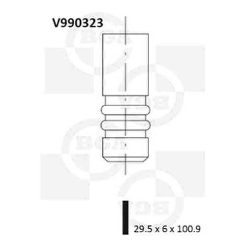 Впускной клапан BGA V990323 в Колеса даром