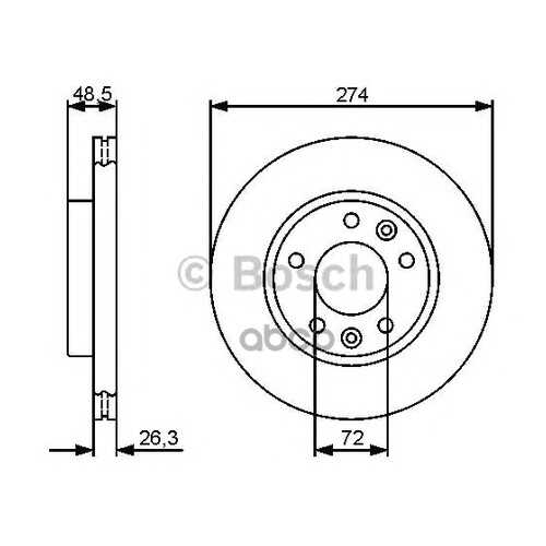 Диск тормозной BOSCH 0986479444 в Колеса даром