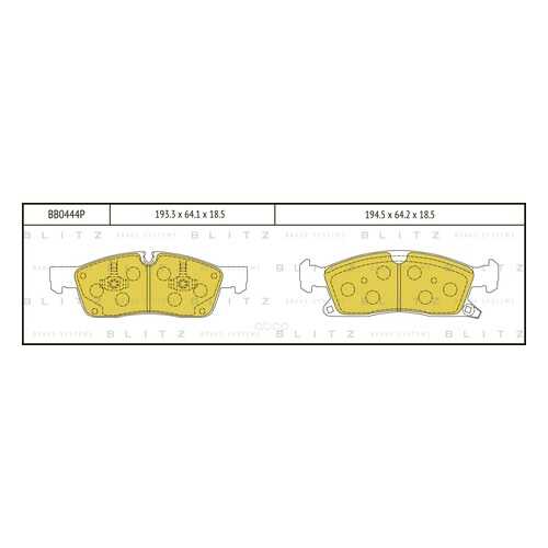 Колодки тормозные передние Blitz BB0444P в Колеса даром
