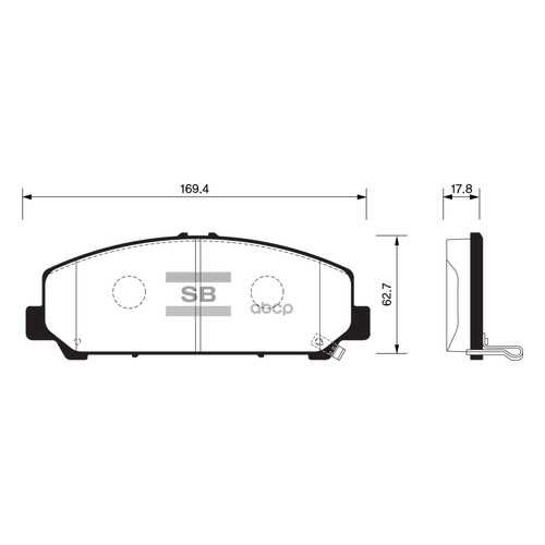 Колодки тормозные SANGSIN SP1448 в Колеса даром