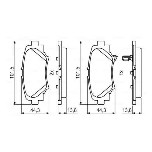 Комплект тормозных дисковых колодок Bosch 0 986 494 803 в Колеса даром