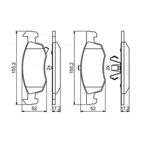 Комплект тормозных дисковых колодок Bosch 0 986 494 824 в Колеса даром