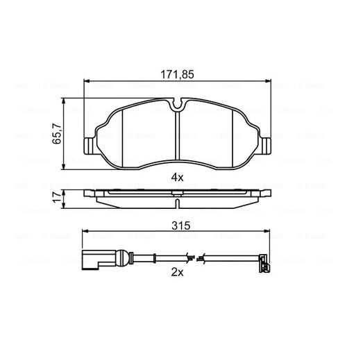 Комплект тормозных дисковых колодок Bosch 0 986 494 845 в Колеса даром