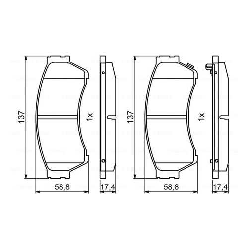 Комплект тормозных дисковых колодок Bosch 0 986 494 860 в Колеса даром