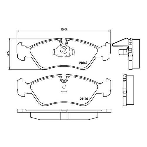 Комплект тормозных дисковых колодок brembo P 59 017 в Колеса даром