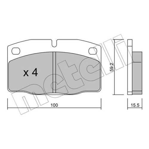 Комплект тормозных дисковых колодок METELLI 22-0044-0 в Колеса даром