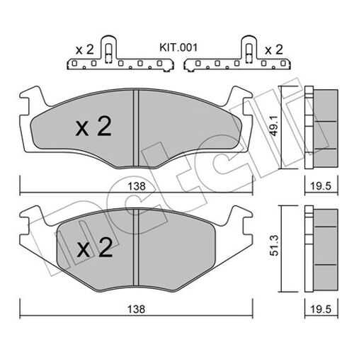 Комплект тормозных дисковых колодок METELLI 22-0045-1K в Колеса даром