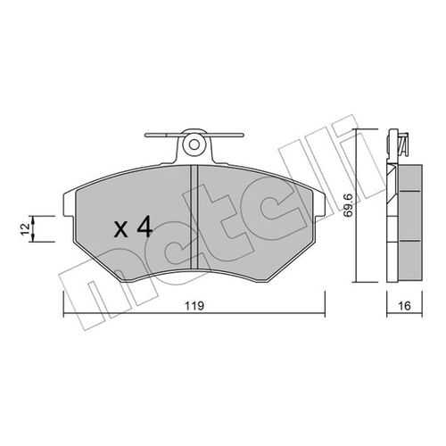 Комплект тормозных дисковых колодок METELLI 22-0050-0 в Колеса даром