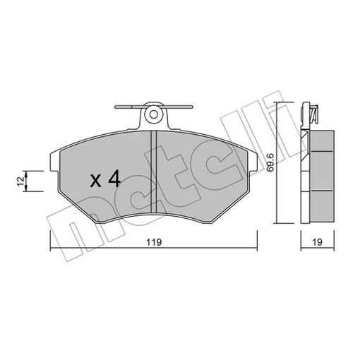 Комплект тормозных дисковых колодок METELLI 22-0050-2 в Колеса даром