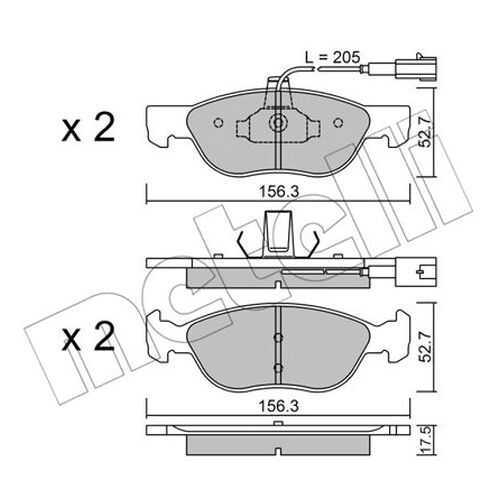 Комплект тормозных дисковых колодок METELLI 22-0082-1 в Колеса даром