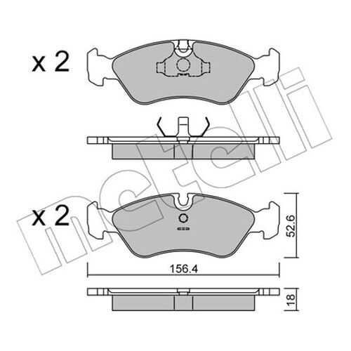 Комплект тормозных дисковых колодок METELLI 22-0117-0 в Колеса даром