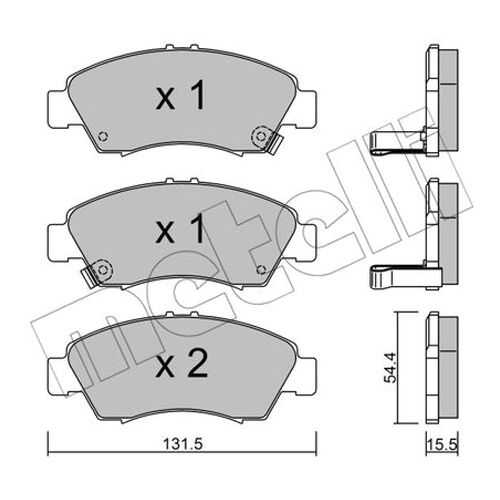 Комплект тормозных дисковых колодок METELLI 22-0138-0 в Колеса даром