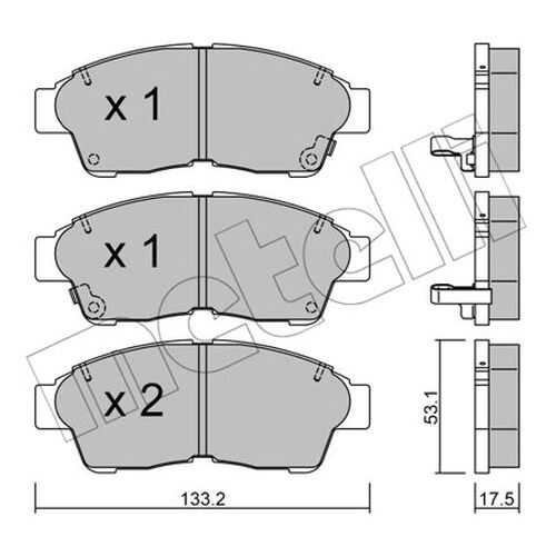 Комплект тормозных дисковых колодок METELLI 22-0149-0 в Колеса даром