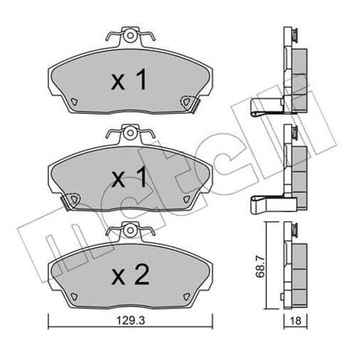 Комплект тормозных дисковых колодок METELLI 22-0174-0 в Колеса даром