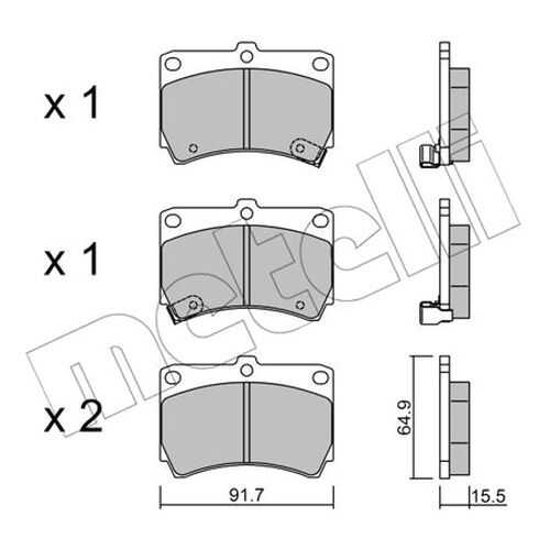 Комплект тормозных дисковых колодок METELLI 22-0196-0 в Колеса даром