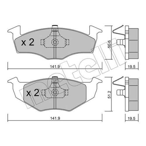 Комплект тормозных дисковых колодок METELLI 22-0206-1 в Колеса даром