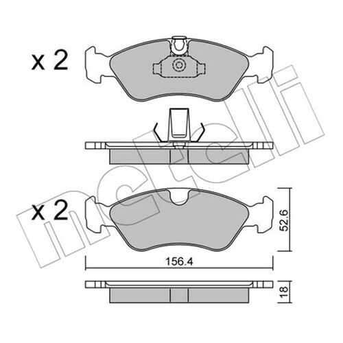 Комплект тормозных дисковых колодок METELLI 22-0208-0 в Колеса даром