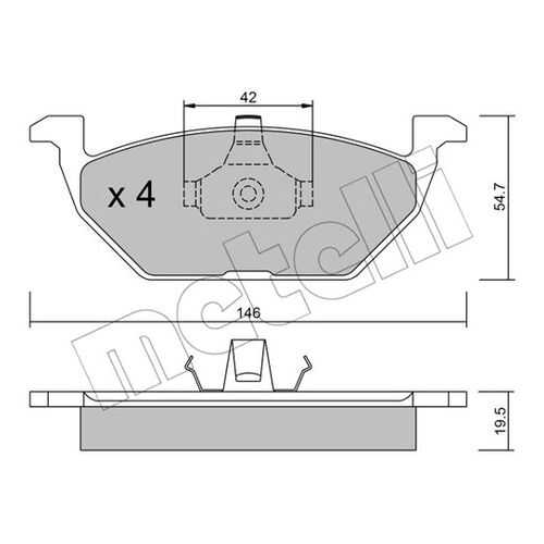 Комплект тормозных дисковых колодок METELLI 22-0211-0 в Колеса даром