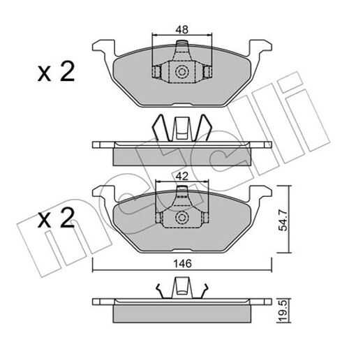 Комплект тормозных дисковых колодок METELLI 22-0211-1 в Колеса даром