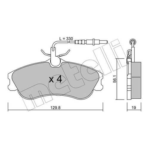 Комплект тормозных дисковых колодок METELLI 22-0217-0 в Колеса даром