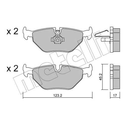 Комплект тормозных дисковых колодок METELLI 22-0261-0 в Колеса даром