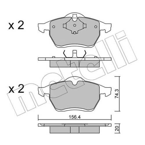 Комплект тормозных дисковых колодок METELLI 22-0279-0 в Колеса даром