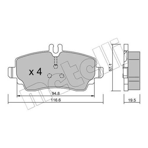 Комплект тормозных дисковых колодок METELLI 22-0310-1 в Колеса даром