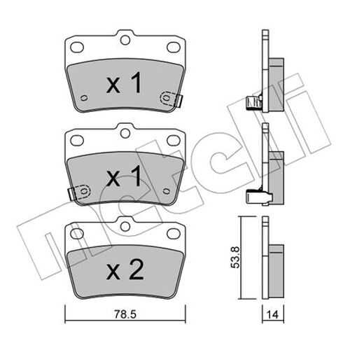 Комплект тормозных дисковых колодок METELLI 22-0431-0 в Колеса даром