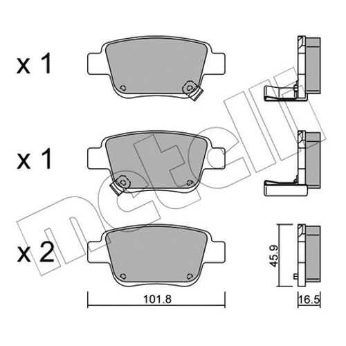 Комплект тормозных дисковых колодок METELLI 22-0451-0 в Колеса даром