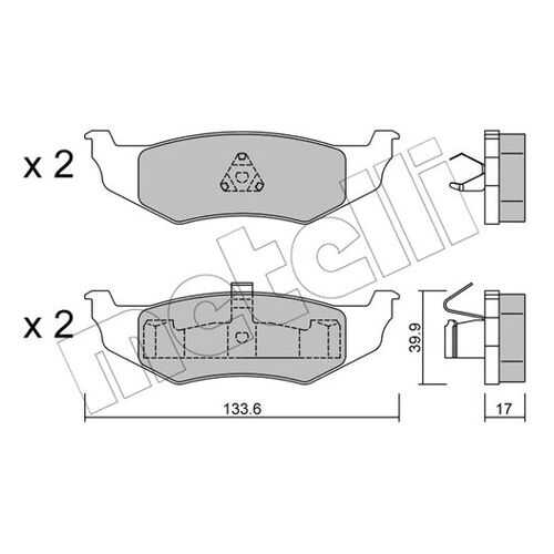 Комплект тормозных дисковых колодок METELLI 22-0522-0 в Колеса даром