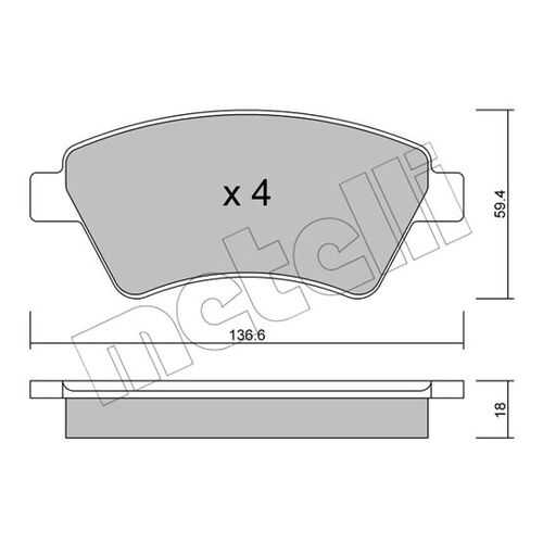 Комплект тормозных дисковых колодок METELLI 22-0544-0 в Колеса даром