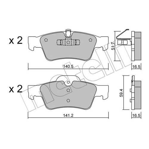 Комплект тормозных дисковых колодок METELLI 22-0568-1 в Колеса даром