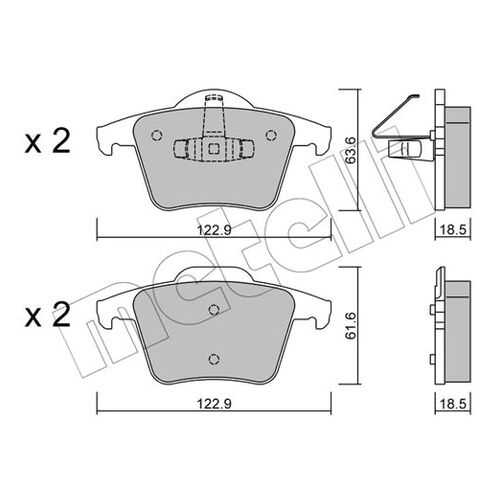 Комплект тормозных дисковых колодок METELLI 22-0688-0 в Колеса даром