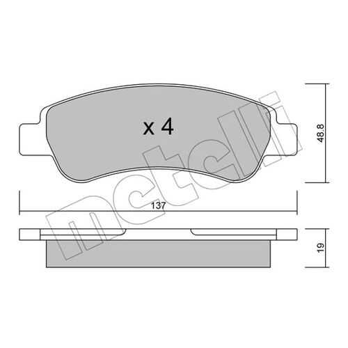 Комплект тормозных дисковых колодок METELLI 22-0710-0 в Колеса даром