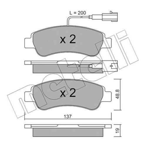 Комплект тормозных дисковых колодок METELLI 22-0710-1 в Колеса даром