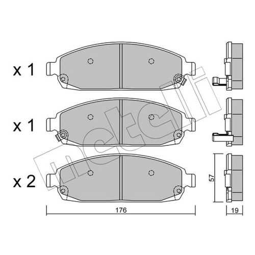 Комплект тормозных дисковых колодок METELLI 22-0719-0 в Колеса даром