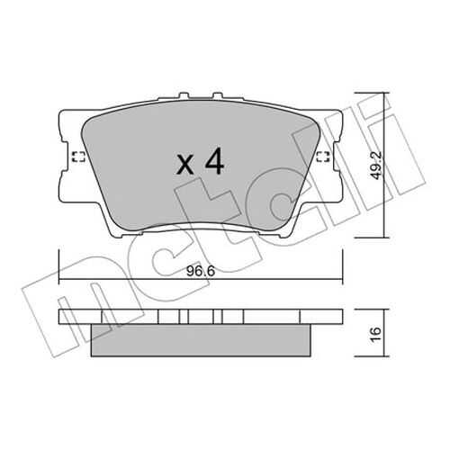 Комплект тормозных дисковых колодок METELLI 22-0749-0 в Колеса даром