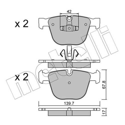 Комплект тормозных дисковых колодок METELLI 22-0773-6 в Колеса даром