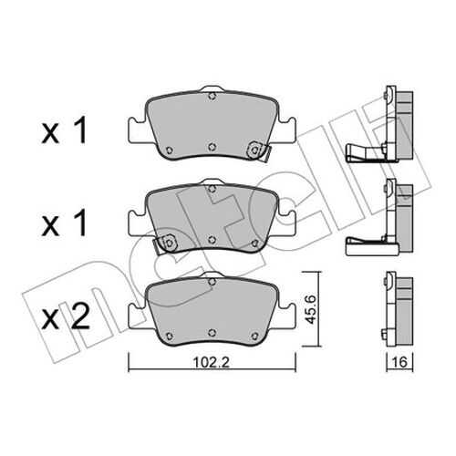 Комплект тормозных дисковых колодок METELLI 22-0796-0 в Колеса даром