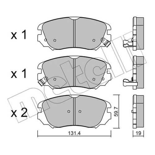 Комплект тормозных дисковых колодок METELLI 22-0841-0 в Колеса даром