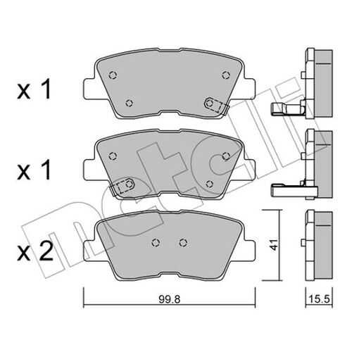 Комплект тормозных дисковых колодок METELLI 22-0886-0 в Колеса даром