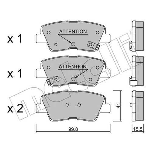 Комплект тормозных дисковых колодок METELLI 22-0886-1 в Колеса даром