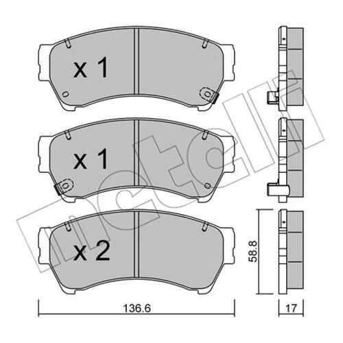 Комплект тормозных дисковых колодок METELLI 22-0924-0 в Колеса даром