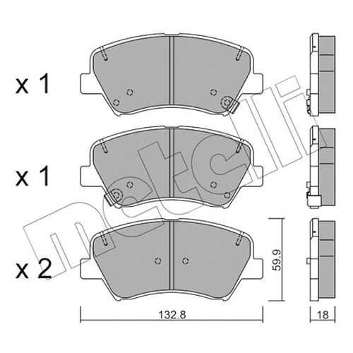 Комплект тормозных дисковых колодок METELLI 22-0944-0 в Колеса даром