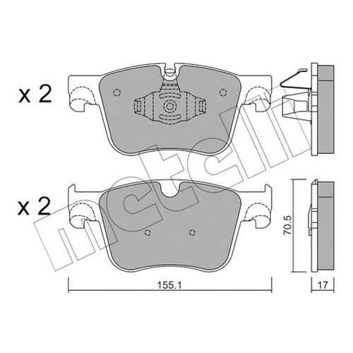 Комплект тормозных дисковых колодок METELLI 22-0985-1 в Колеса даром